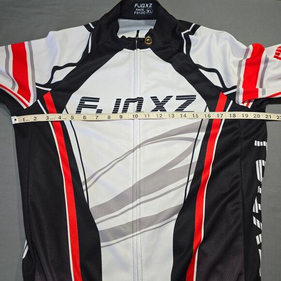 FJQXZ Cycling Gear Padded Pants Full Zip Jacket Set Men XL Black White Race Suit - Picture 12 of 16